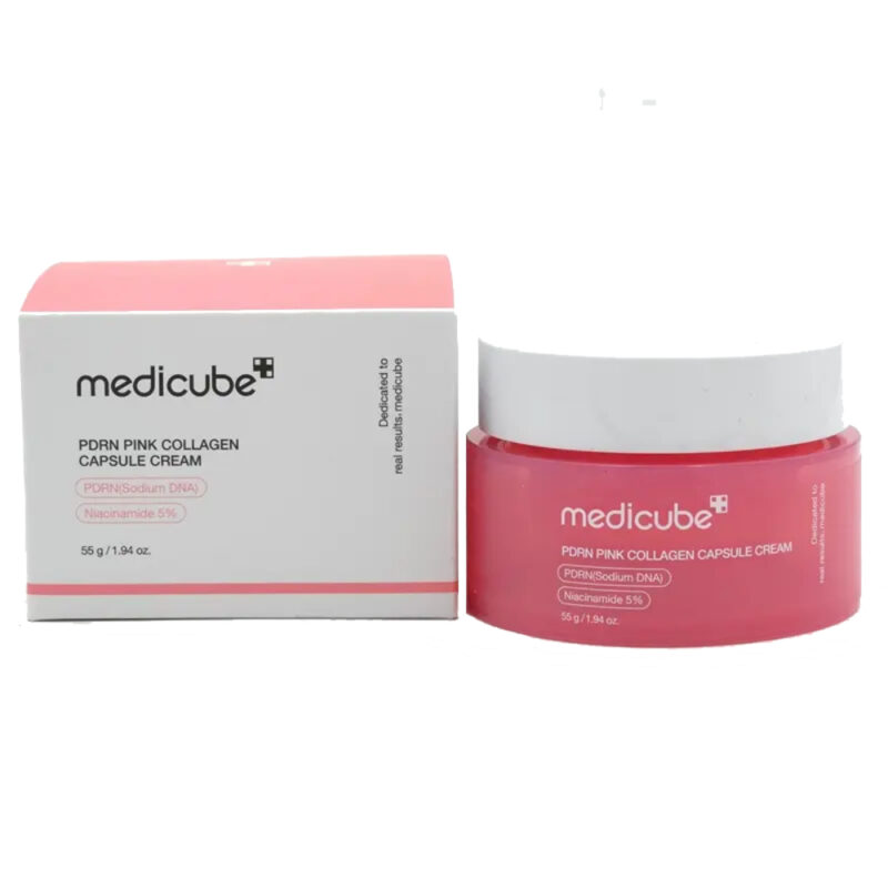 کرم کپسولی مرطوب کننده صورت مدیکیوب مدل pdrn pink collagen capsule مناسب برای انواع پوست حجم 55 میلی لیتر - Image 2
