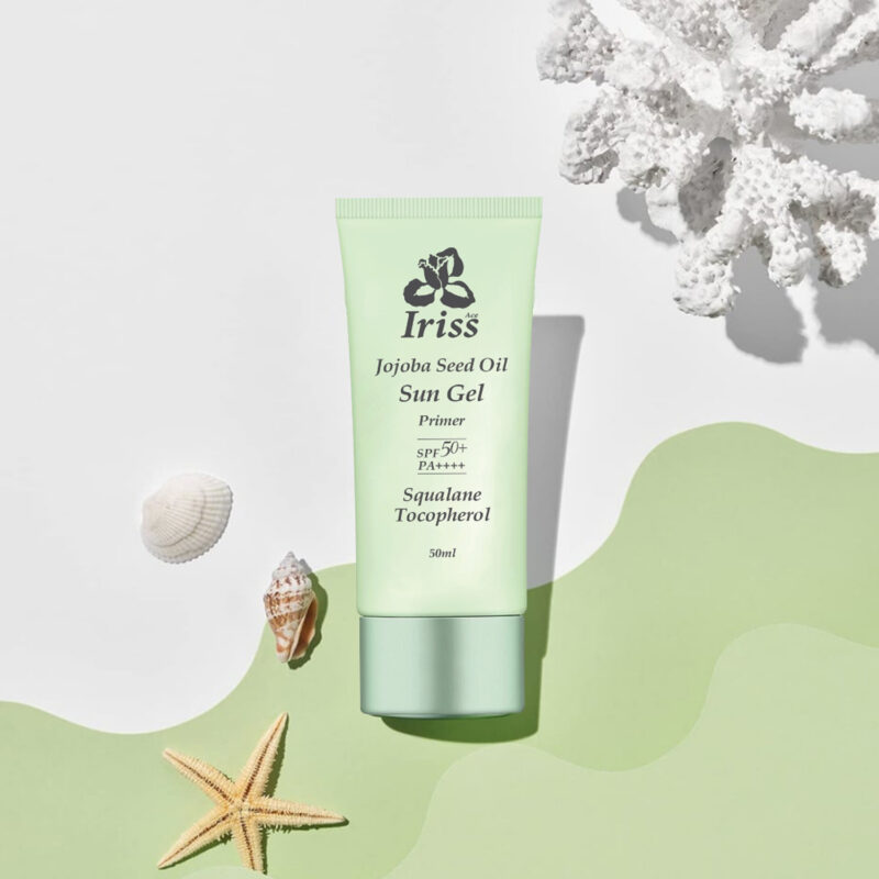 ژل ضد آفتاب بی رنگ صورت آیریس آس SPF 50 مدل JOJOBA SEED OIL ‌محافظ UVA ،UVB و PA++++، ضد حساسیت، ضد چروک و ضد پیری، مناسب برای انواع پوست‌ حجم 50 میلی‌لیتر - Image 3